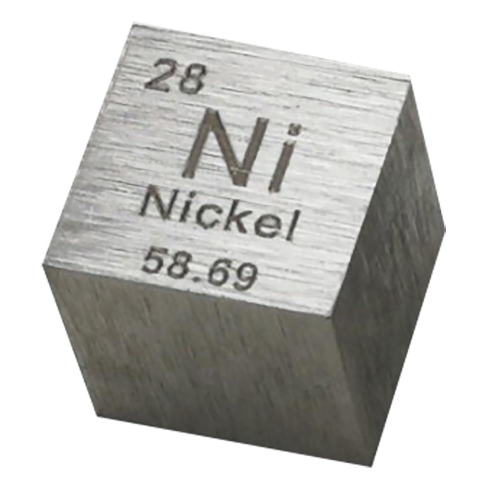 Nickel Cube - 10mm Pure Metal Element Cubes - Laser