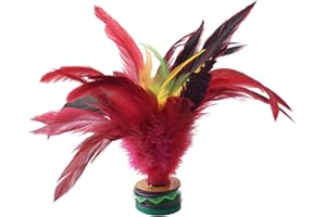 Galepromot Kick Shuttlecock, 20CM Fadeless Colorful Feathers Chinese Shuttlecock Adults, Chinese Jianzi Foot Feather Sports Toy for Indoor and Outdoor Tennis and Racquet Sports