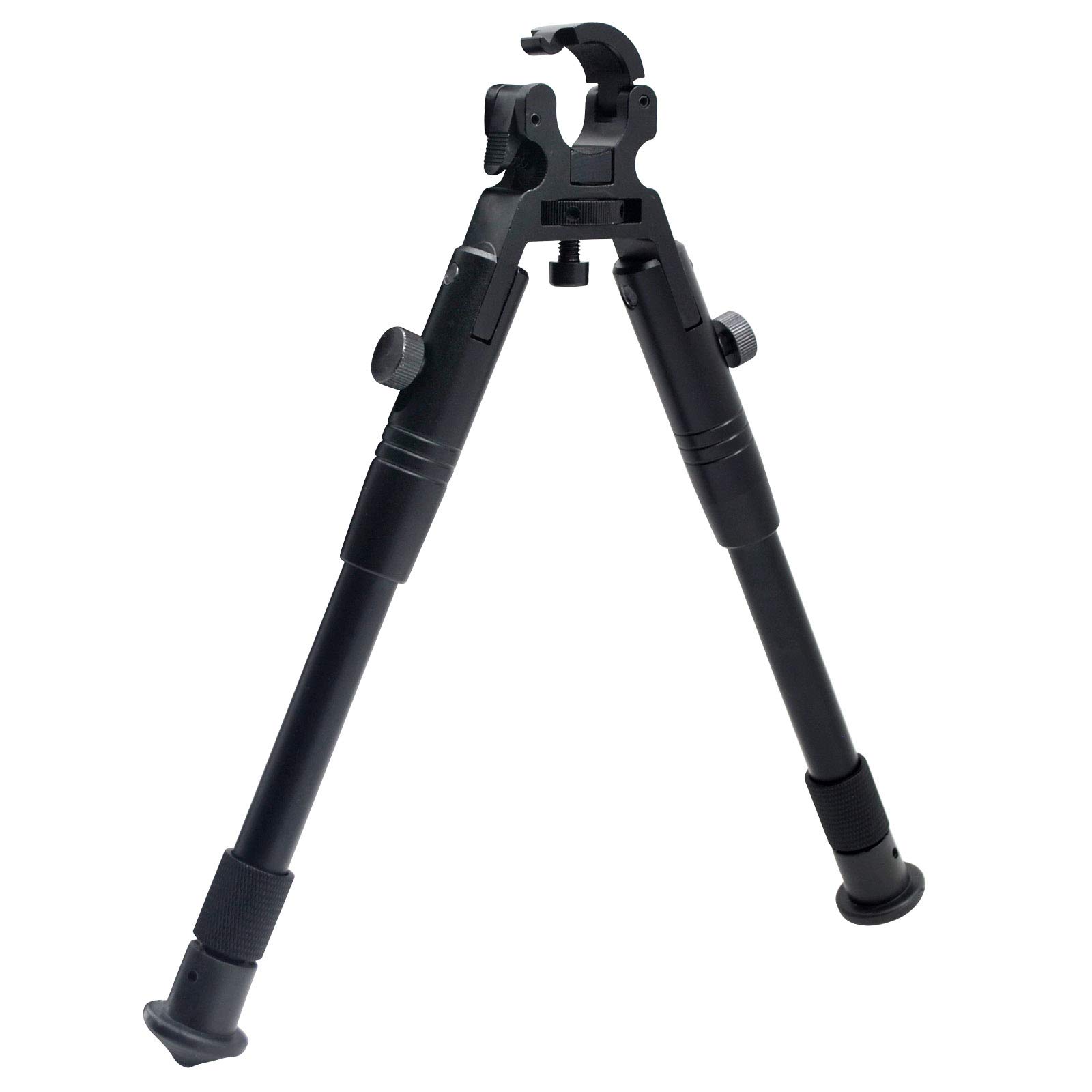 TriRock 8"-10" Clamps on Barrel Foldable Adjustable Extendable Bipod shooting stand with tube clip