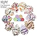 10-pack Baby Girls Bandana Drool Bibs&FREE Baby Washcloth GIFT, Absorbent Cotton Bibs Super-Stylish Anti-Smell Anti-Bacterial Apron Bibs Quick Dry Avoids Drool Rash with Nickel-Free Snaps