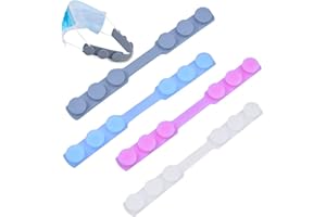 1 Set of 4 Colors Face Mask Holder Mask Extenders/Ear Savers Silicone Bands Anti-Tightening Strap for Masks to Prevent Ear Pa