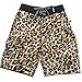 SAFS Men's Board Shorts Animal Print Surf Pants Leopard Brown White