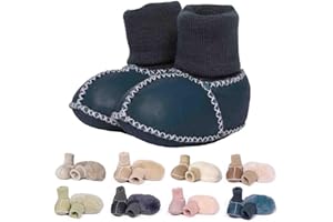 Mel&Syd Fleece Baby Booties, Unisex Geninue Australian Sheepskin Baby Booties, Infant Booties Newborn to 12 Months