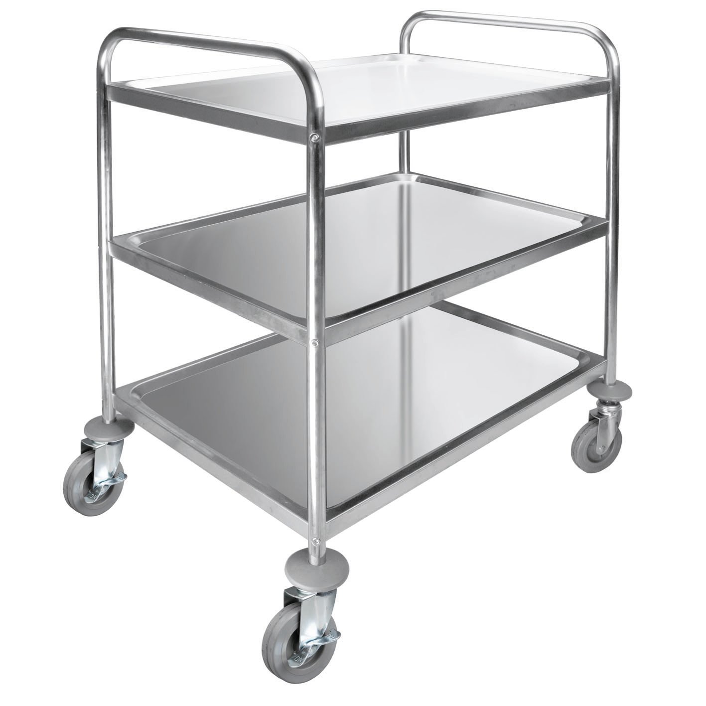Lacor Dismantled Service Trolley 3 Shelves 80 x, Stainless Steel, Silver, 64.5X89.5X94.5 cm