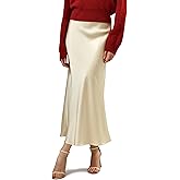 LilySilk 100% Silk Maxi Skirt for Women 32MM Long Silk Skirt with Flare Hem Ladies Midi Silk Skirt