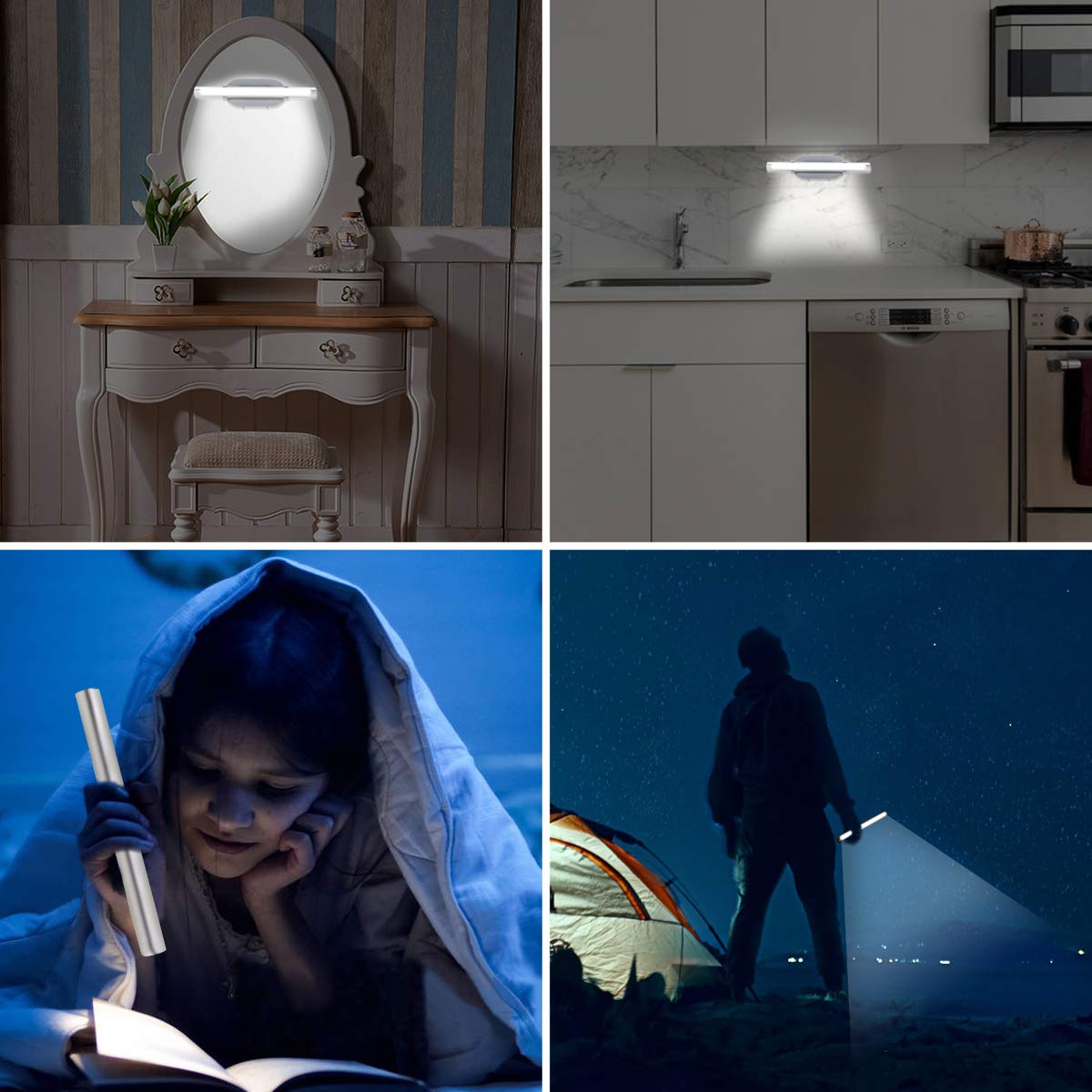 Portable Vanity Lights Usb Rechargeable Makeup Light Simulated Daylight 3 Brightness Levels Touch Control 5v Dimmable Mirror Lights Ip22 Waterproof Bathroom Vanity Lights With Sucker And Black Bag Wall Mounted Vanity Mirrors Tools