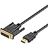 HDMI to DVI Cable, Rankie CL3 Rated High Speed Bi-Directional HDMI HDTV to DVI Cable 6ft - R1107