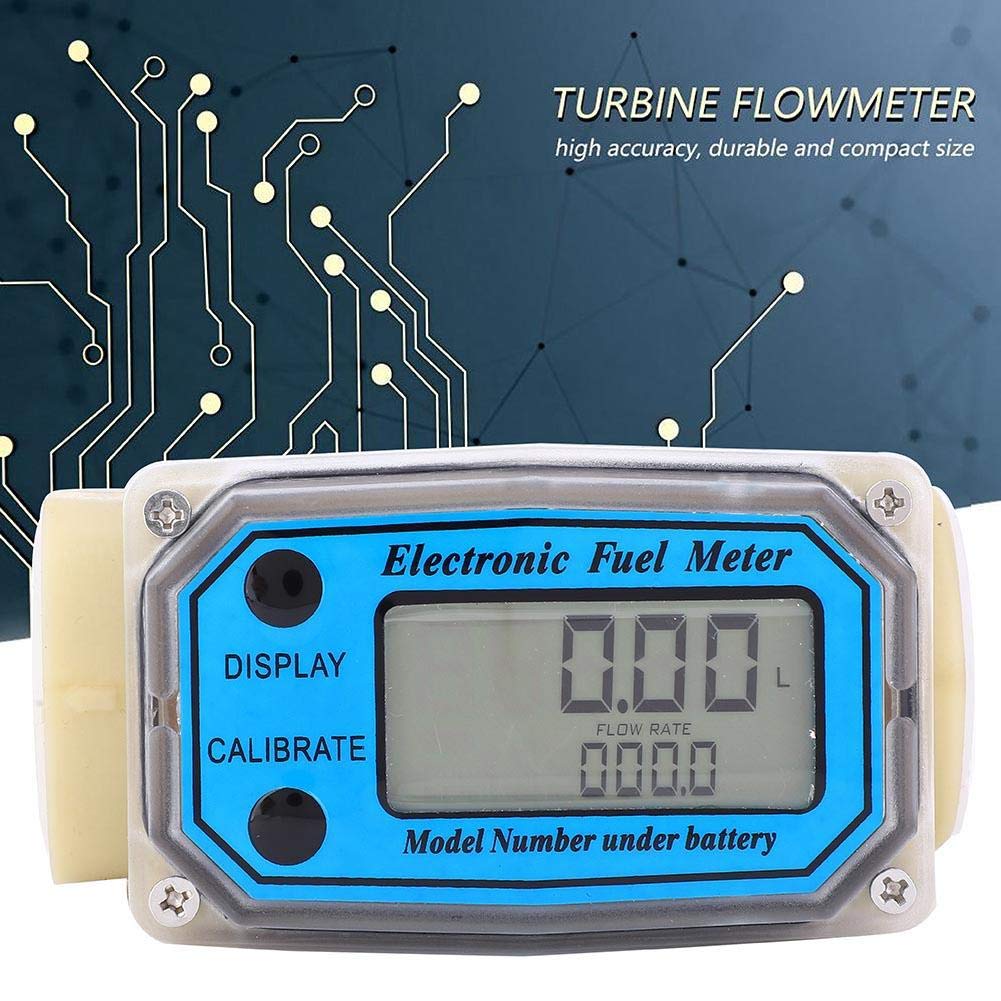 1″ Digital Turbine Flow Meter, Gas Oil Fuel Flowmeter,Pump Flow Meter Diesel Fuel Diesel Kerosene Line Pipe Counter for Chemicals Water etc - Image 5