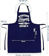 LINEN CLOSET Bbq Apron Men Funny Whatever Happens Apron 2 Front Pockets view 7