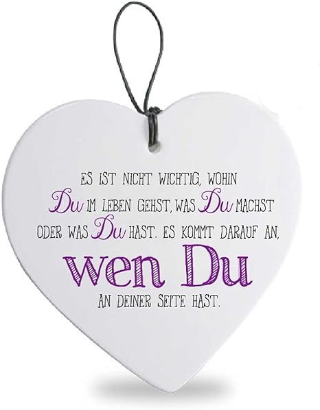 Formano Herz Hanger An Deiner Seite Spruch Herzhanger Keramikherz Keramikherzhanger 749130 Dekohanger Keramik Weissheit Valentinstag Hochzeit Amazon De