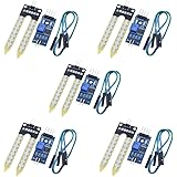 HiLetgo 5pcs LM393 3.3V-5V Soil Moisture Detect Sensor Soil Moisture Sensor Soil Hygrometer Detection for Arduino Automatic W