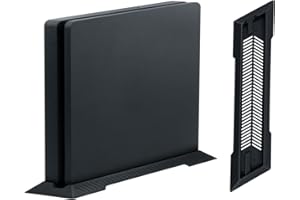 Gam3Gear Vertical Stand for PS4 Slim Steady Base Mount Holder with Built-in Cooling Vents - Black