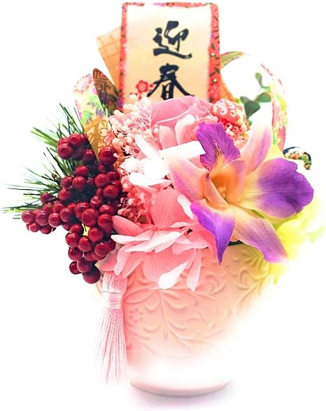 Amazon 迎春 お正月 デンファレソニア バラ フラワーアレンジメント プリザーブドフラワー オンライン通販