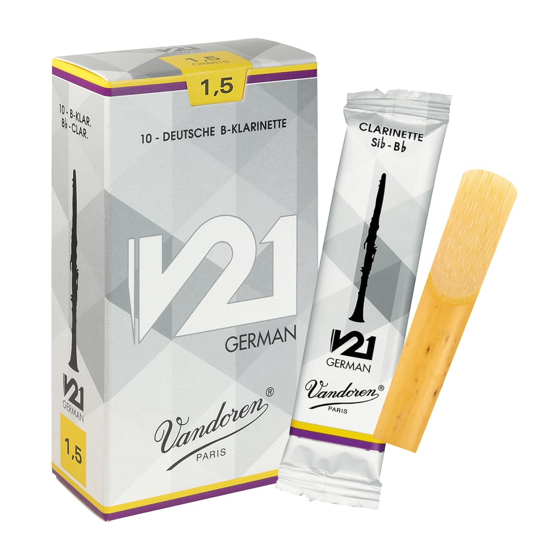 Vandoren German CR8615 V21 Clarinet Reeds pack of 10 Units