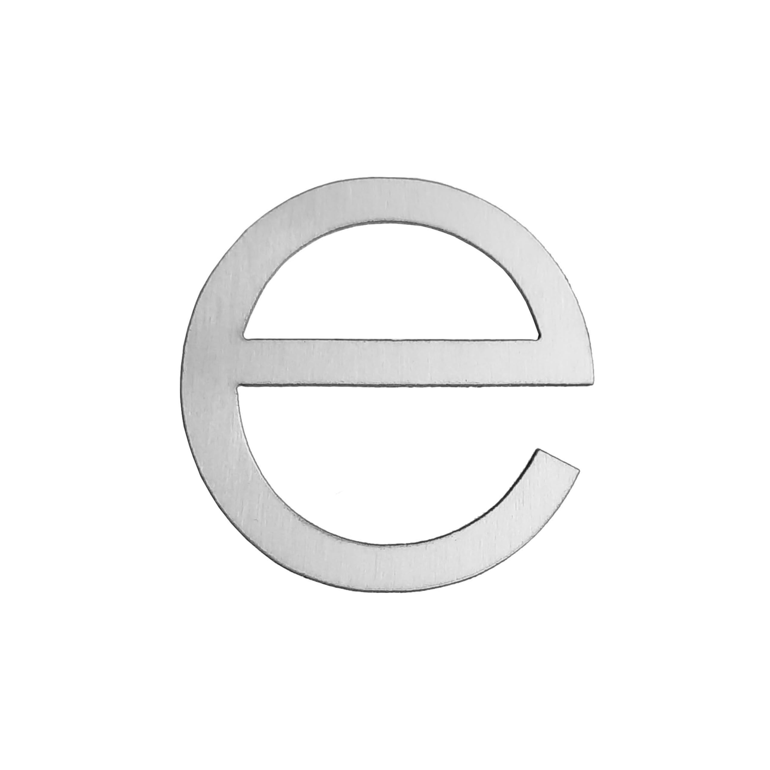 GUIZZO Creart - External Stainless Steel House Number Letter - e, 7.6 x 7.5 H cm - Signs and Letters - House Numbers, Handmade House Number Door Sign and Name Plate, Made in Italy