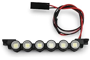 JHR MOHERO RC Car Roof 6 LED Light Spotlight Bar for 1/18 TRX-4M TRX4M Bronco DIY Decoration Parts