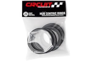 Circuit Performance 73.1mm OD to 70.6mm ID Black Plastic Polycarbonate Hub Centric Rings