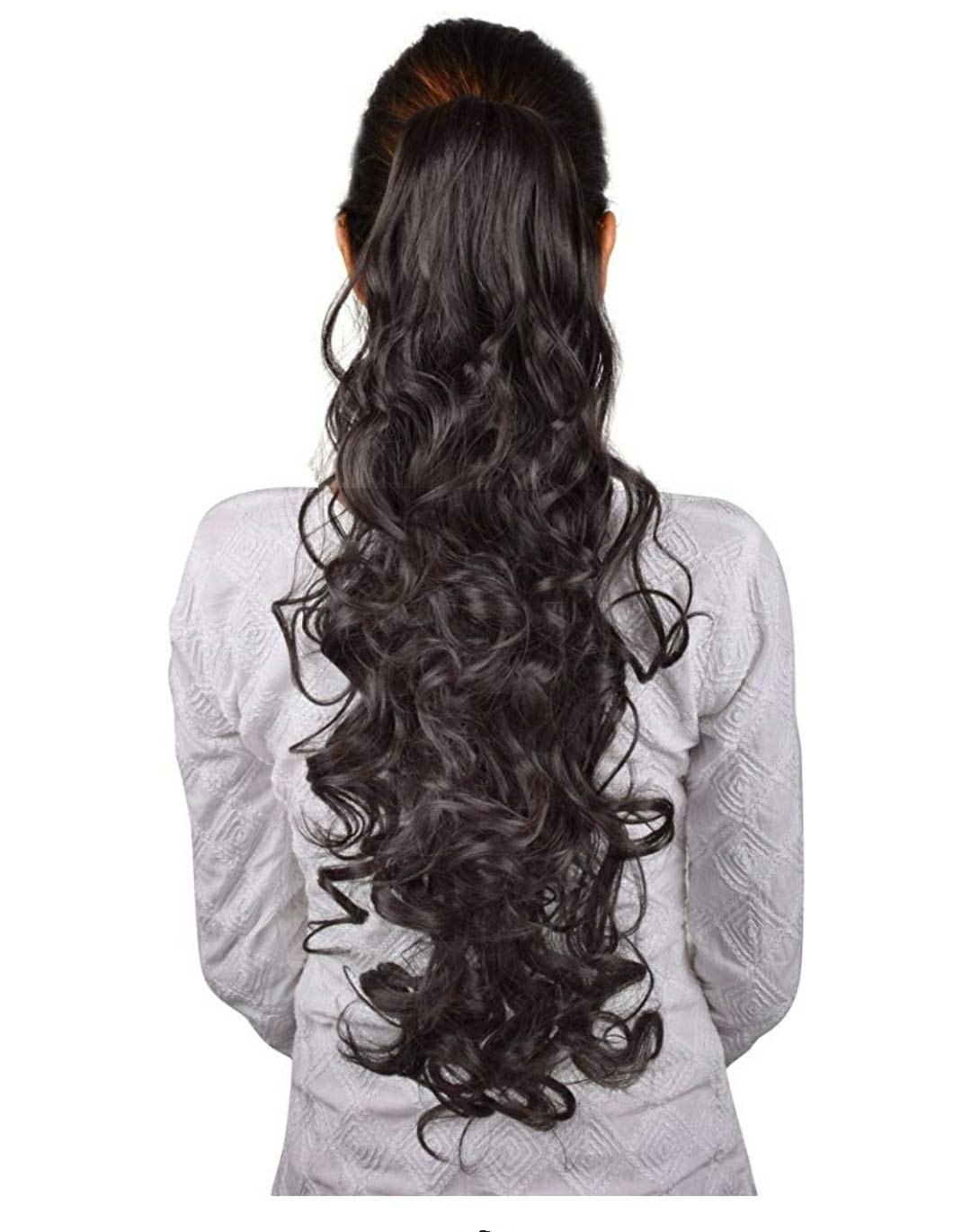 Alizz Curly Long Silky Hair Extension With Plastic Clutcher 24