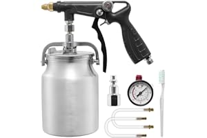 Pistolet de sous-couche avec ventouse d'alimentation de 958,8 g, tuyaux de pulvérisation droits à 360° et connecteur anti-rou