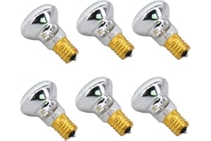 HARAQI Replacement Bulbs for Lava Lamps,Glitter Lamps,R39 E17 25 Watt 6 Pack Reflector Bulbs