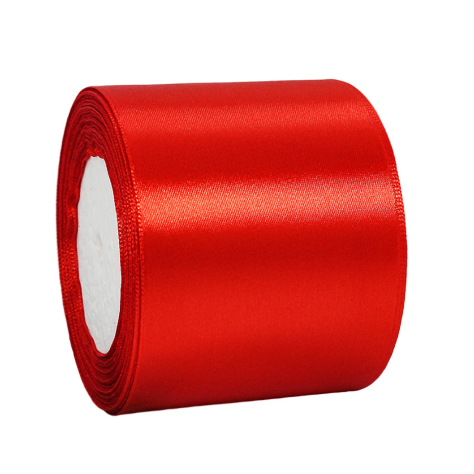75mm Wide Red Ribbon Thick Christmas Ribbon for Gift Wrapping 22m, 3 inch Thick Red Satin Ribbon for Christmas Wedding Car Xmas Tree Cake Gift Wrapping Hair Bow Bouquet Crafts Decorations — image 1
