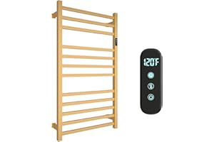 Luxury Heated Towel Rack Wall Mounted Towel Warmers, 12 Bars Towel Warmer Rack for Bathroom with Timer & Temperature Multi-Le