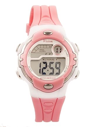 Vizion Digital Multi-color Dial Sports-Alarm-BackLight Watch For Kids-W-8532B-2