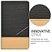 kwmobile Elegant canvas synthetic leather case for Huawei MediaPad X2 7.0 in black brown with convenient STAND FEATURE