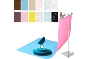 iprotech 6PCS 12Patterns Double-Sided Photography Background Paper with Stand, Waterproof Reusable 34x23in Morandi Marbles Ph