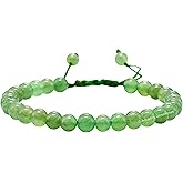 Amazing Gemstone Crystal Agate Bracelet, Gifts For Men and Women - Protection Healing Crystal Bracelet - 6mm Gemstone Beaded Adjustable Bracelet, Pulseras Para Hombres Mujer Stocking Stuffers