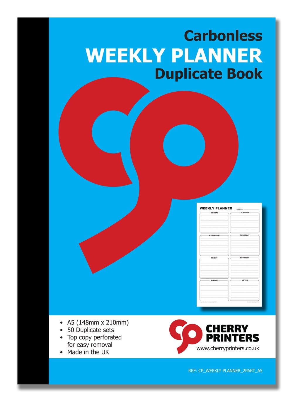 NCR Weekly Planner Duplicate Book A5 50 sets Carbonless