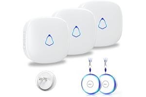 Fansitc Caregiver Pager Call Button, Wearable Panic Button for Monitoring Elderly Assistance Products, Alert Button Emergency Button Nurse Calling for Seniors Patients Disabled Care, Waterproof