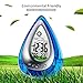 Jamal Alarm Clock Water Power Digital Weather Station Time Humidity Large LCD Display and Temperature Measurement Environmental Technology for Indoor Office Home (Blue)