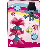 DreamWorks Trolls 2 Kids Bedding Super Soft Plush Micro Raschel Blanket, 62 in x 90 in, (Officially Licensed Product) By Franco