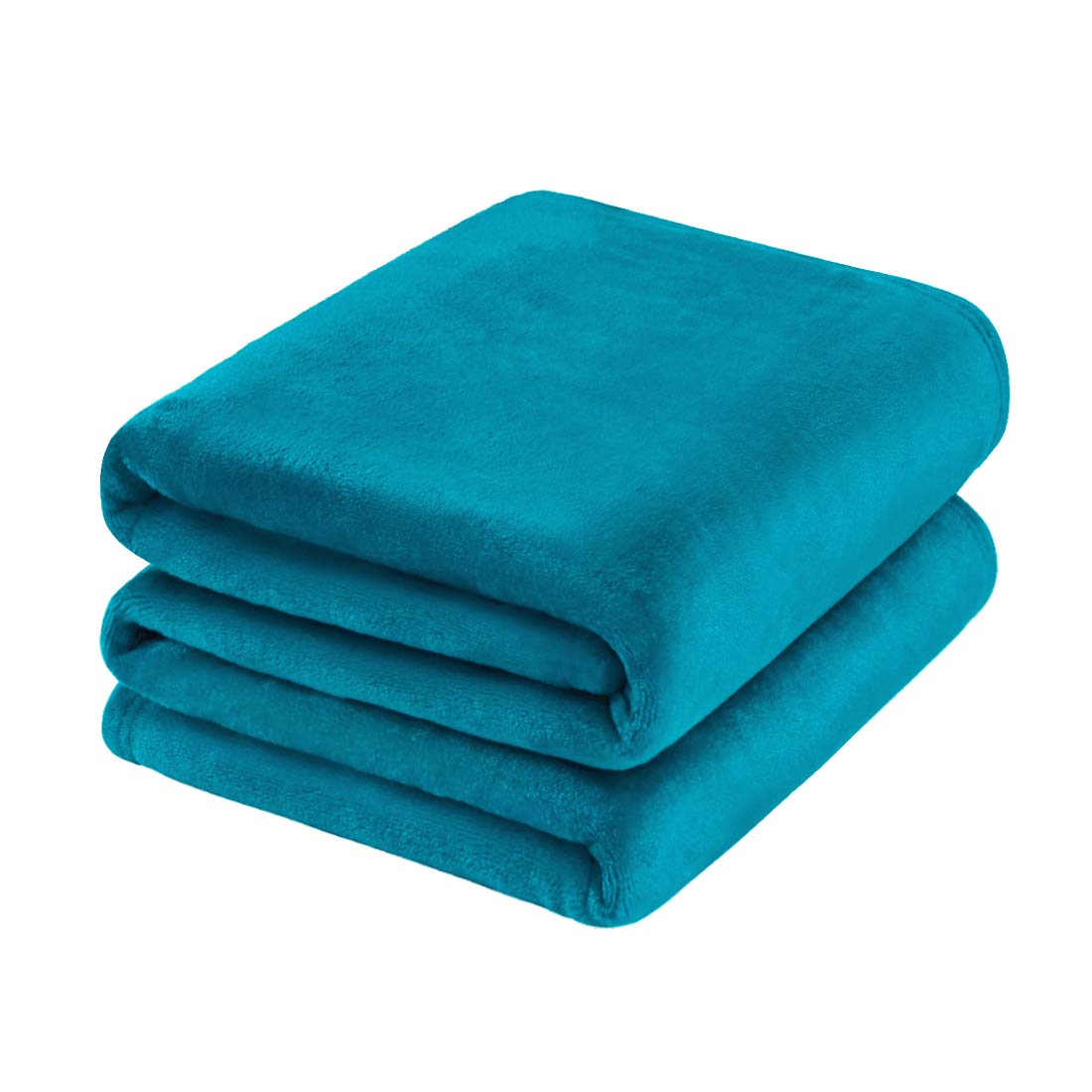 PiccoCasa Fleece Blanket Twin Size - 350 GSM Soft Warm All Season Flannel Blanket for Couch Sofa Bed Traveling - Fuzzy Lightweight Microfiber Plush Blankets, 60 x 78 inches, Teal