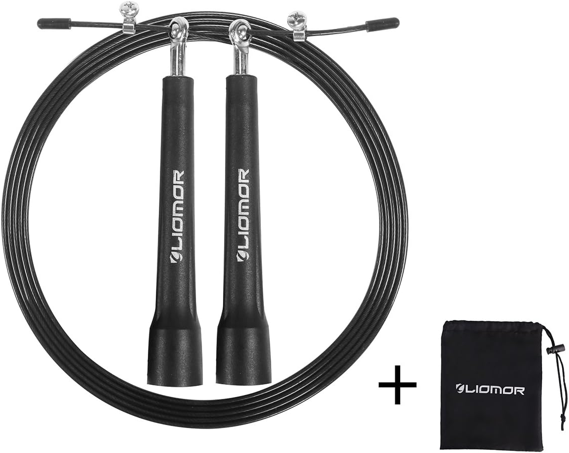 Liomor Jump Rope, Adjustable, Speed, Suitable for Workout, Boxing, MMA, Skipping Exercise & Fitness Training with Carry Case