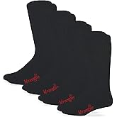 Wrangler mens Riggs Men's Non-binding Boot Work Cotton Cushion Smooth Toe Socks 4 Pair Pack