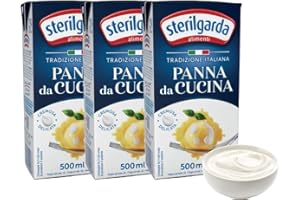 Sterilgarda Italian Cooking Cream | Panna da Cucina | 16.9 fl oz (500ml) - Pack of 3