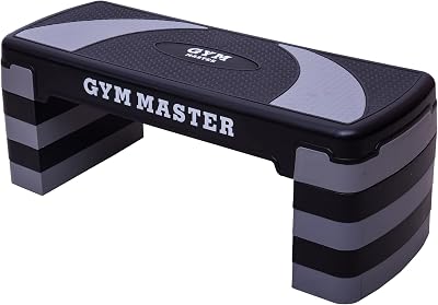 GYM MASTER Adjustable Step Aerobics Platform - 5 Levels 80x30cm 150kg
