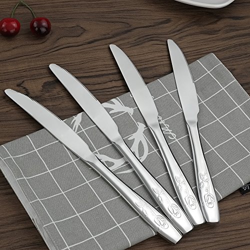Flatware Dinner Knives, 12-Piece Stainless Steel Table Knives (Eagrye) - Thumbnail 6