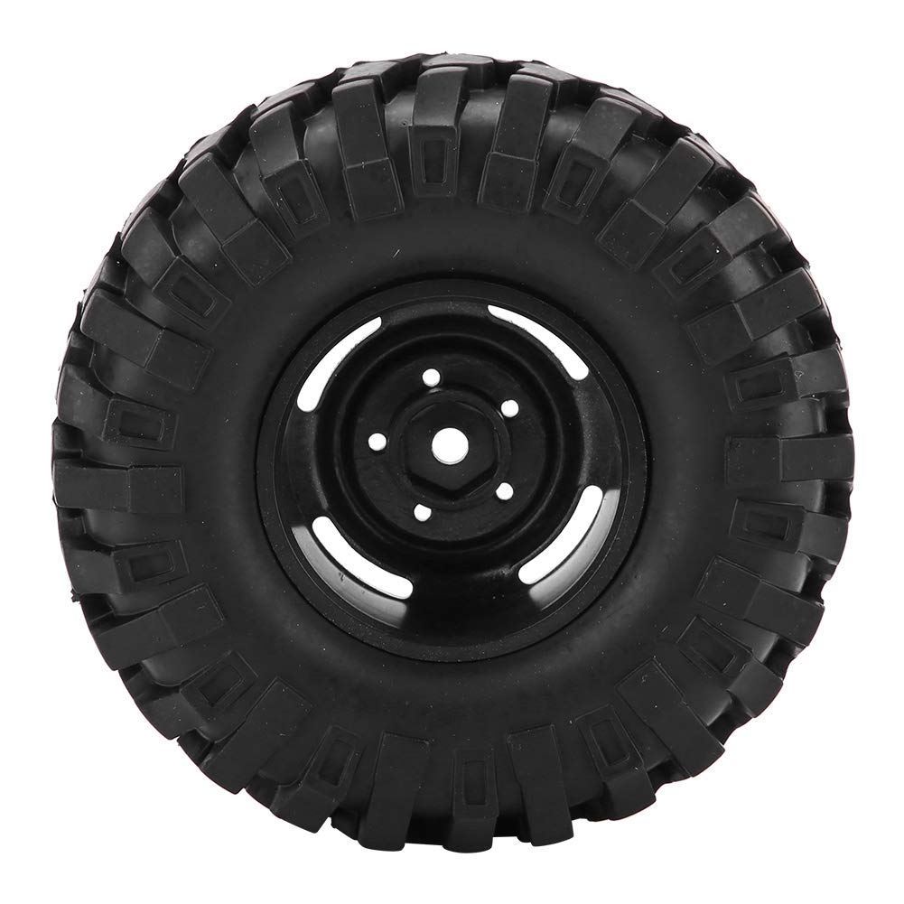 Keenso 4Pcs RC Wheel Tire, RC Accessory for 1/10 Scale RC Crawler Off-Road Truck Car (Black)