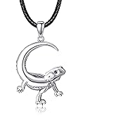 HUKKUN Paw/Bearded Dragon/Axolotl/Fox/Possum/Otter/Bat/Dragonfly/Phoenix/Peacock/Koala/Corgi Necklace Sterling Silver Cute Animal Necklace for Women Animal Jewelry Gifts for Women Mother