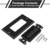 Misuyue Brush Wall Plate 2 Pack Black Cable Management Cover for Outlets view 7