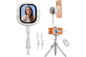 yAyusi Mini Magnetic Vlog Selfie Monitor Screen iPhone with Remote, Compact Portable Back Camera Monitor iPhone with Screen M