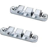 Guyker 2Pcs 3-String Retainer/String Guide for Electric Bass Head Retainer String Tree String Buckle Guide Groove Bass String SR5, Chrome