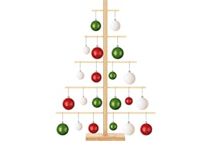 Cinnvoice Christmas Tree Ornament Stand Holder with Arms Wooden Christmas Ornament Hanger Christmas Display Stand for Counter Top Ornament Display Desktop Xmas Tree Holiday Party(27.56 Inches)