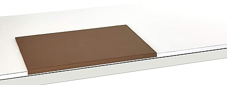 Luxentury Schreibtischunterlage Schreibunterlage Leder Kantenschutz: 58x39 cm Echtleder abgewinkelt Auflage braun rutschfest 