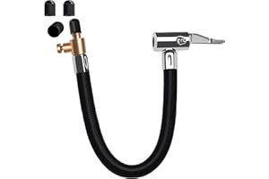 Givedoua Flexible Tire Valve Extension Adapter, Inflator Hose Adapter, Locking Air Chuck Quick Connect and Release, Pressure 