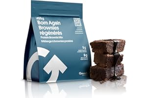 GroundUp Born Again Protein Brownie Mix High Protein, High Fiber, Less Carbs, Vegan-Friendly Brownies Made with Upcycled Ingr