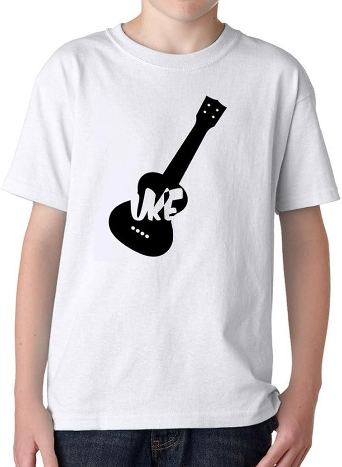 MagicMall Ukulele Kids Khaki Shirt Uke Kids Shirt Off White